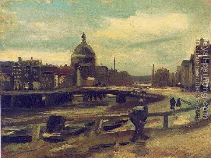 Vincent Van Gogh : View of Amsterdam from Central Station
